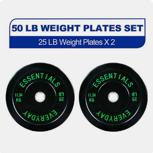 25-lb BalanceFrom Olympic Bumper Plate Weight Plate (Pair): Color $27, Black