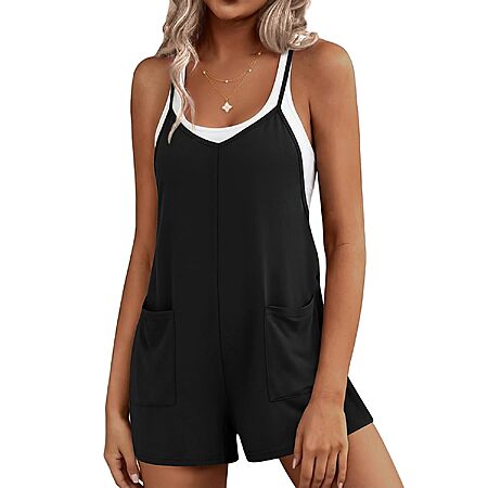 Ekouaer Women's Sleeveless V-Neck Loose Romper (Various)