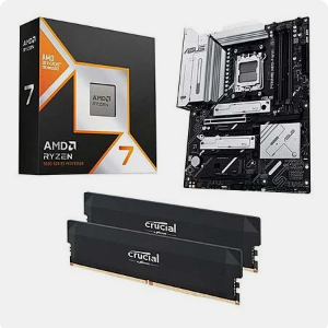 Micro Center: AMD Ryzen 7 9850X3D + ASUS X870-P Prime Wi-Fi + 32GB Crucial Pro