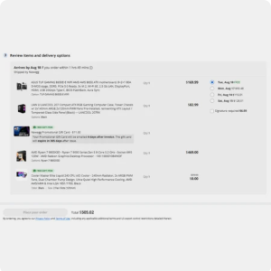 Ryzen 7 9800x3d+ Asus TUF gaming B650-E + AIO + Lian Li 207 $505.02