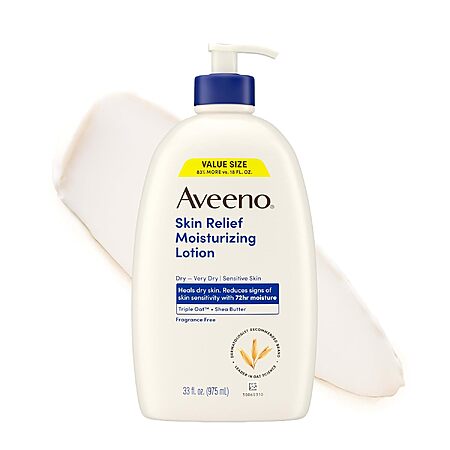 Select Accts: 33-Oz Aveeno Skin Relief Moisturizing Body Lotion (Fragrance-Free)